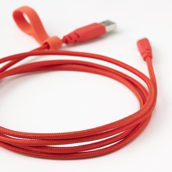 LILLHULT リルフルト Type-C - USBケーブル - テキスタイル/オレンジ 1.5 m
