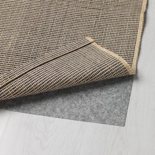 Lisbjerg リスビェリ ラグ 平織り 生成り ブラック ナチュラルカラー 60x90 Cm Ikea