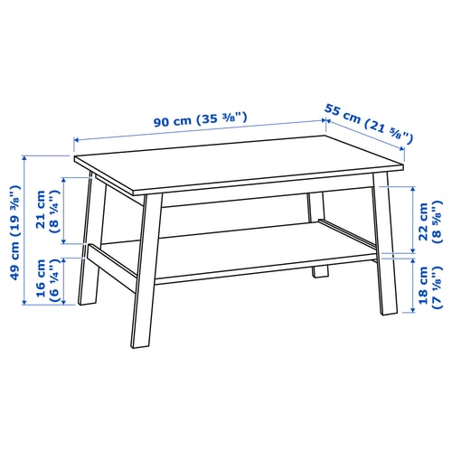 Lunnarp ルンナルプ コーヒーテーブル ホワイト 90x55 Cm Ikea