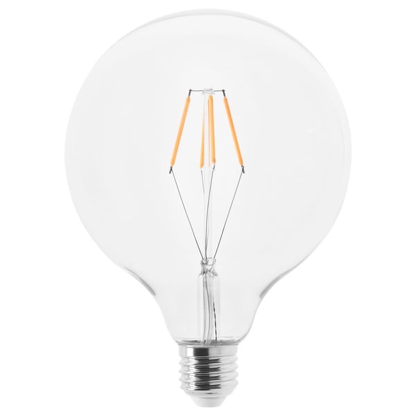 LUNNOM ルッノム LED電球 E26 440ルーメン, 調光可能/球形 クリアガラス, 125 mm
