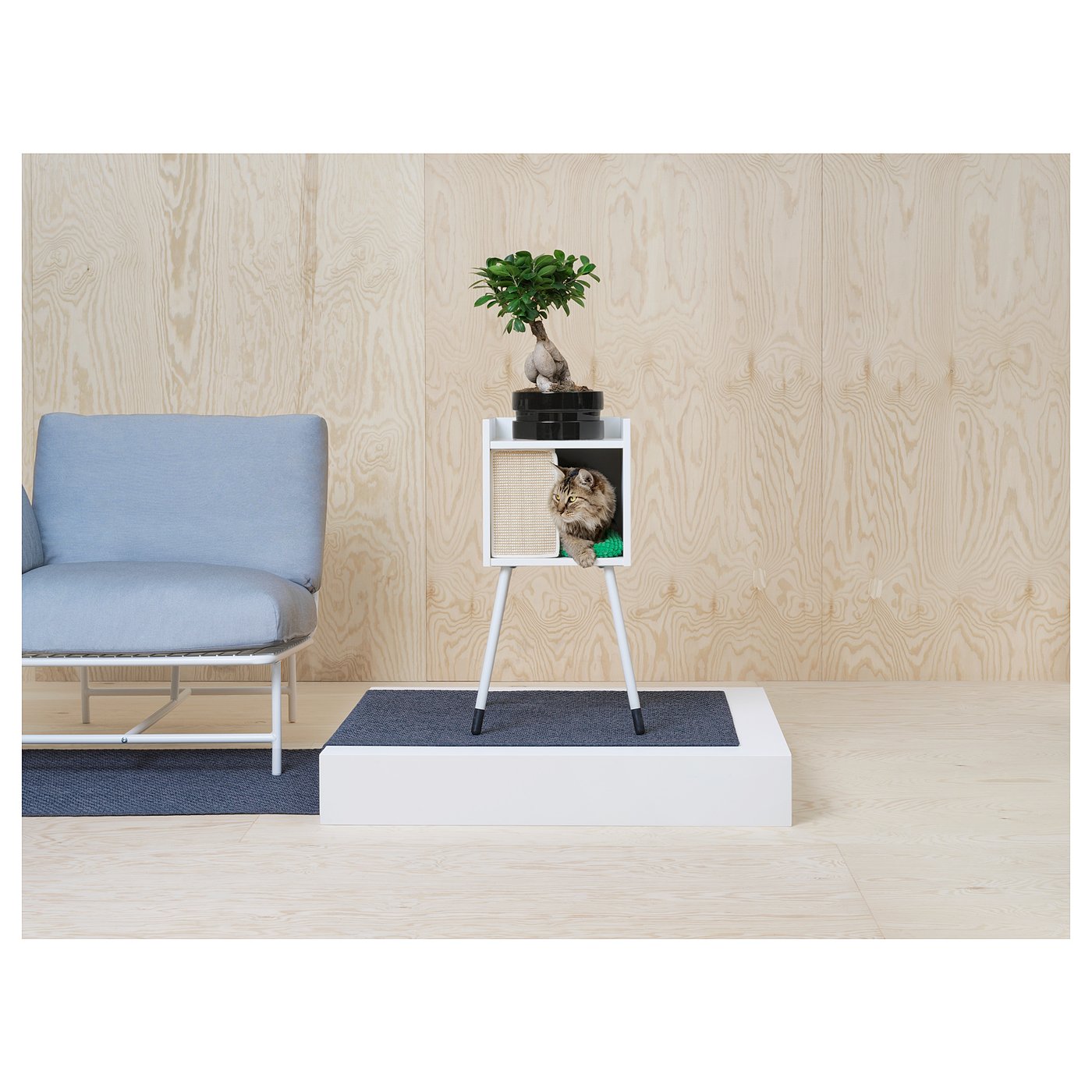 Lurvig ルールヴィグ キャットハウス 脚付き ホワイト Ikea