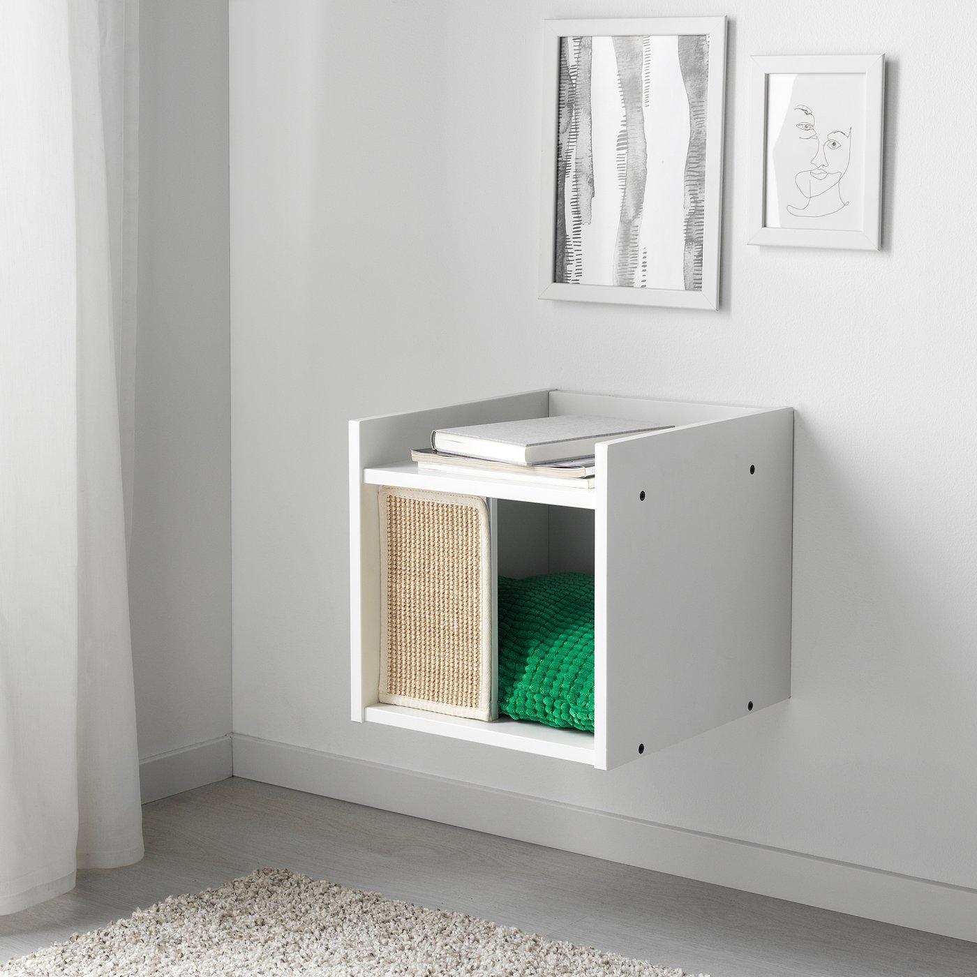 Lurvig ルールヴィグ キャットハウス 脚付き ホワイト Ikea