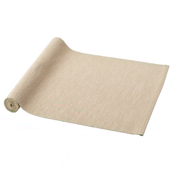 Marit メーリット テーブルランナー ベージュ Ikea