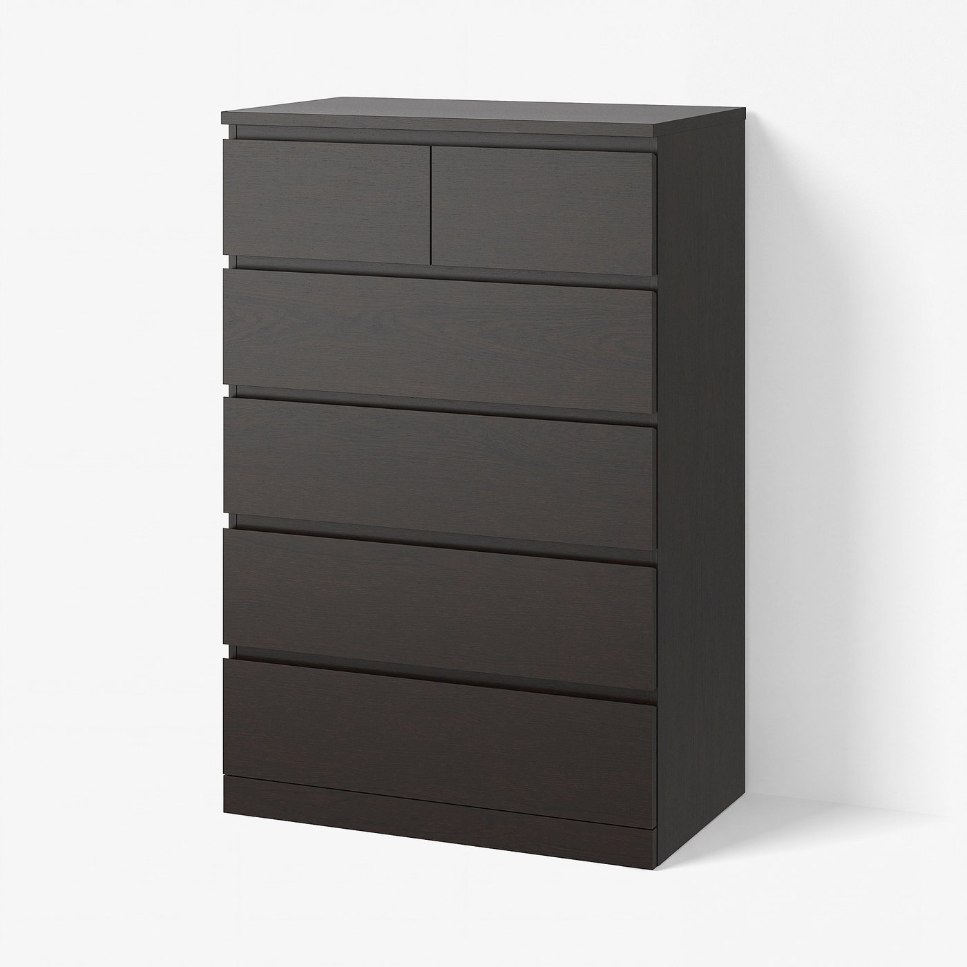 MALM マルム チェスト（引き出し×6）, ブラックブラウン, 80x123 cm - IKEA
