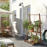 MANNAASK マンナアスク プラントスタンド ハンガー付き, 室内/屋外用 アカシア材, 140 cm