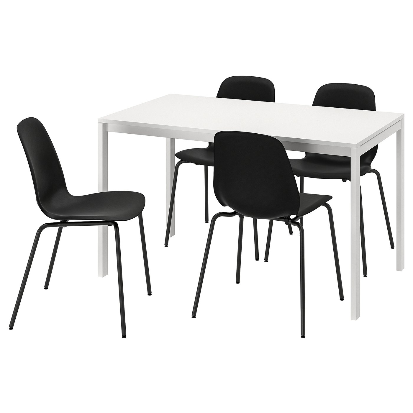 【廃盤/美品】IKEA GILBERT 4脚 ブラック スタッキングチェア IKEA イケア VILMAR 21255 ミーティングチェア ブラック