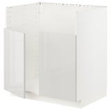 METOD メトード ベースキャビネット TALLSJÖN/タルショーン シンク用, ホワイト/リンガフルト ライトグレー, 80x60x80 cm