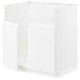METOD メトード ベースキャビネット TALLSJÖN/タルショーン シンク用, ホワイト/ヴォックストルプ マットホワイト, 80x60x80 cm