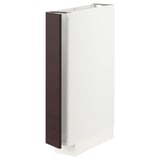 METOD メトード ベースキャビネット, ホワイト アスケルスンド/ダークブラウン アッシュ調, 15x60x80 cm