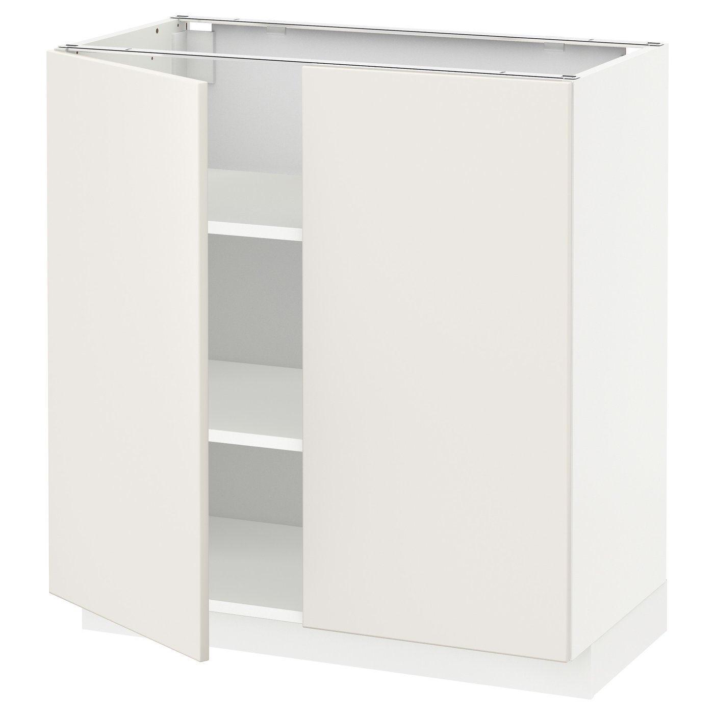 IKEA METOD メトード ベースキャビネット 扉 収納（ホワイト） METOD メトード ベースキャビネット 棚板/扉2枚付き, ホワイト