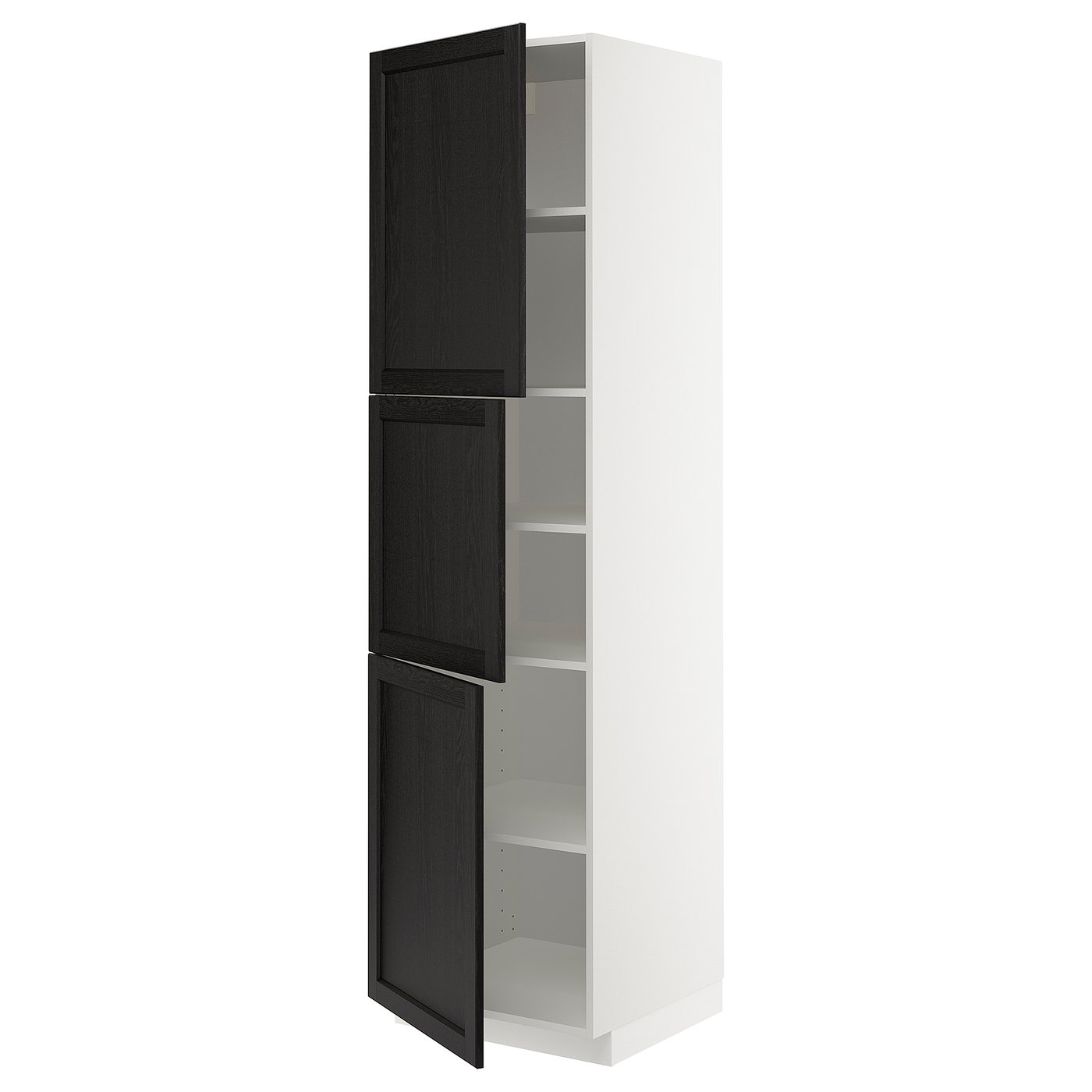 【直接受取限定】IKEA METOD メトードハイキャビネット x3台 METOD メトード ハイキャビネット 棚板/扉3枚付き, ホワイト