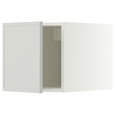 METOD メトード トップキャビネット, ホワイト/アスプウッデン ライトグレー, 40x60x40 cm