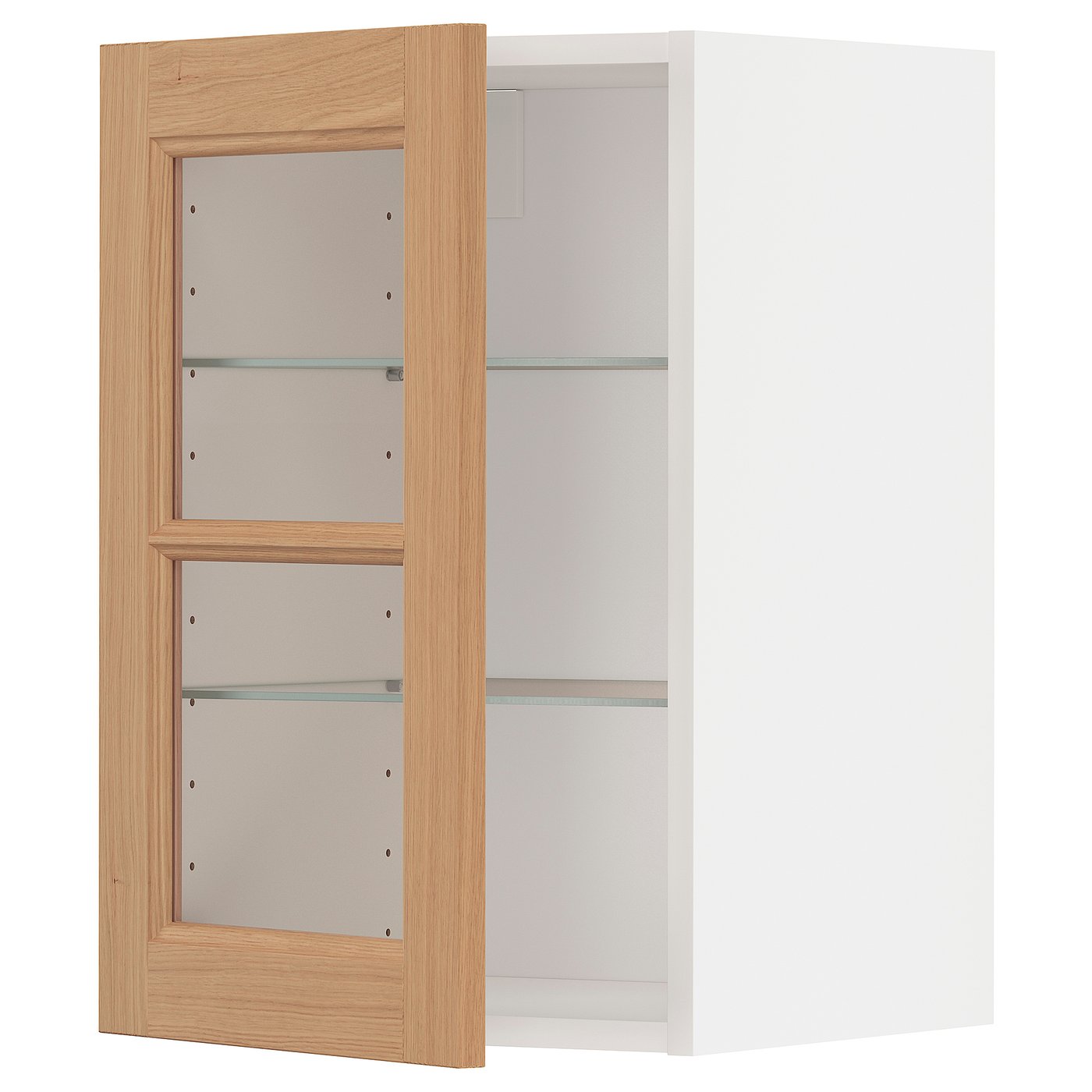 木製ディスプレイキャビネット ガラス扉付き IKEA Traby（②右） キャビネット 木製 奥行き25cm ガラス扉 北欧 Lタイプ コレクション