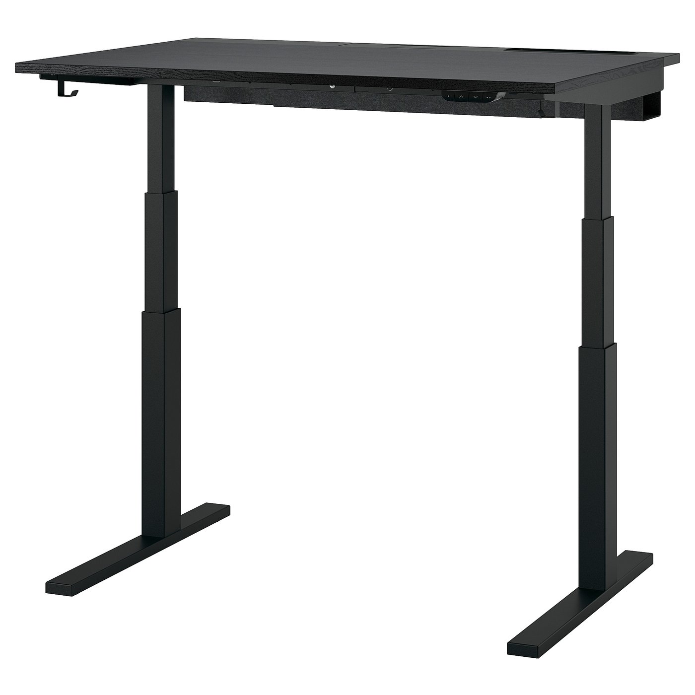 MITTZON ミッツォーン デスク 昇降式, 100V ブラックステイン