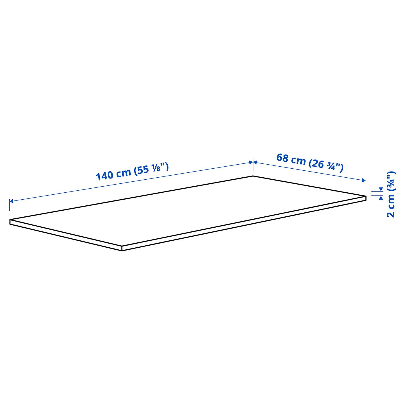 MITTZON ミッツォーン 天板, オーク材突き板, 140x68 cm - IKEA