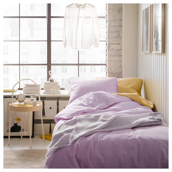 Nattsvarmare ナッツヴェルマレ 掛け布団カバー 枕カバー ライラック 150x0 50x60 Cm Ikea