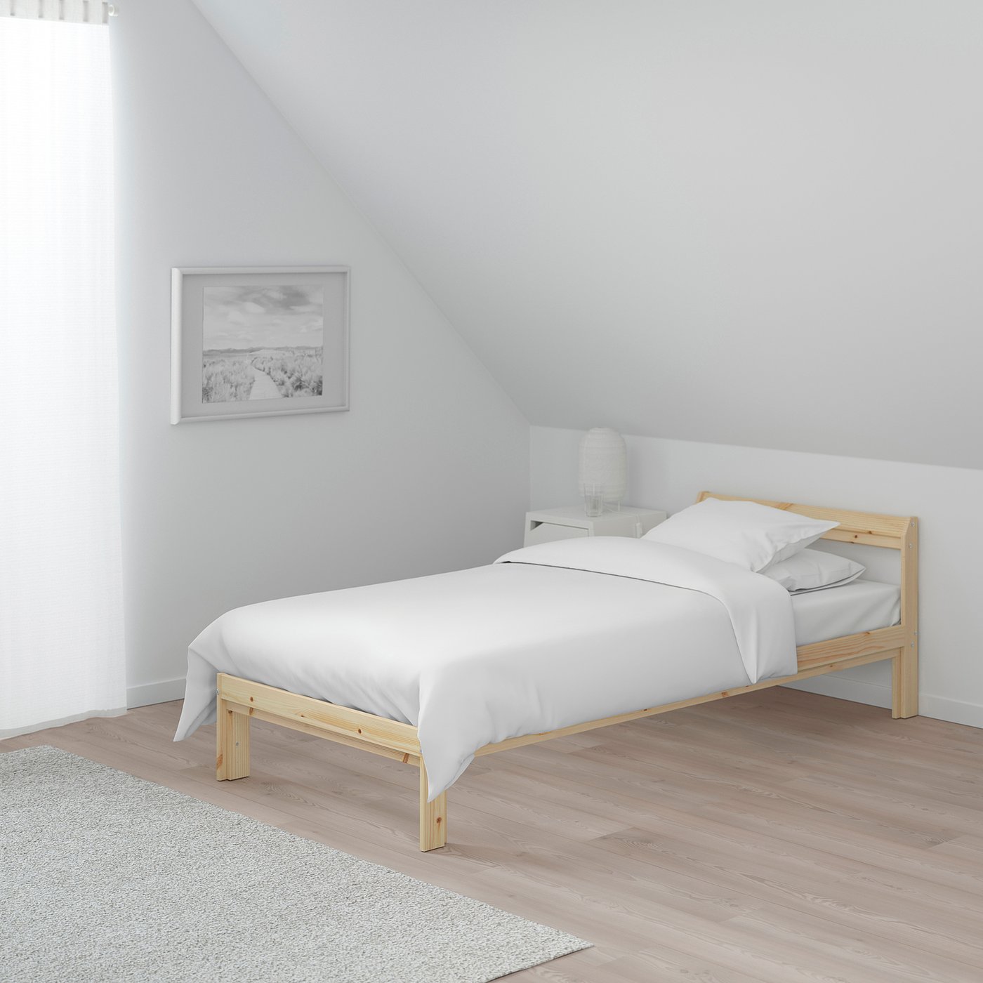 Neiden ネイデン ベッドフレーム パイン材 ルーローイ 90x0 Cm Ikea Neiden ネイデン ベッドフレーム パイン材 ルーローイ 90x0 Cm Ikea