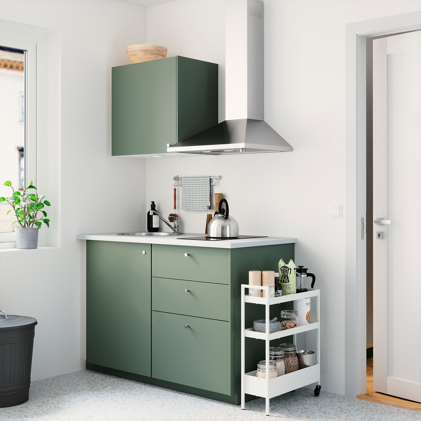 NISSAFORS ニッサフォース ワゴン, ホワイト, 50.5x19x67 cm - IKEA