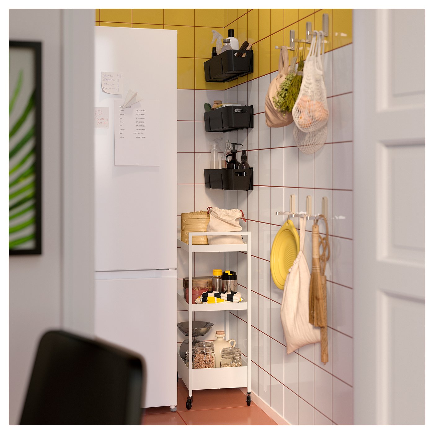 NISSAFORS ニッサフォース ワゴン, ホワイト, 50.5x30x83 cm - IKEA