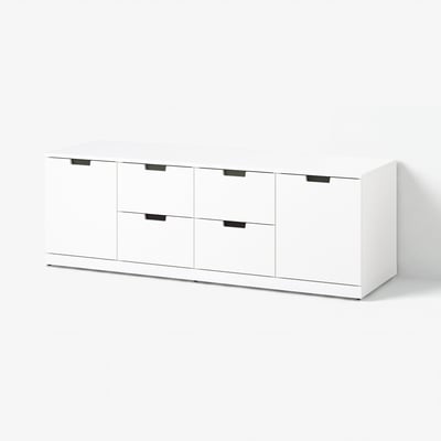 NORDLI ノールドリ チェスト（引き出し×6）, ホワイト, 160x54 cm
