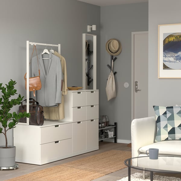 NORDLI ノールドリ チェスト（引き出し×8）, ホワイト, 160x169 cm