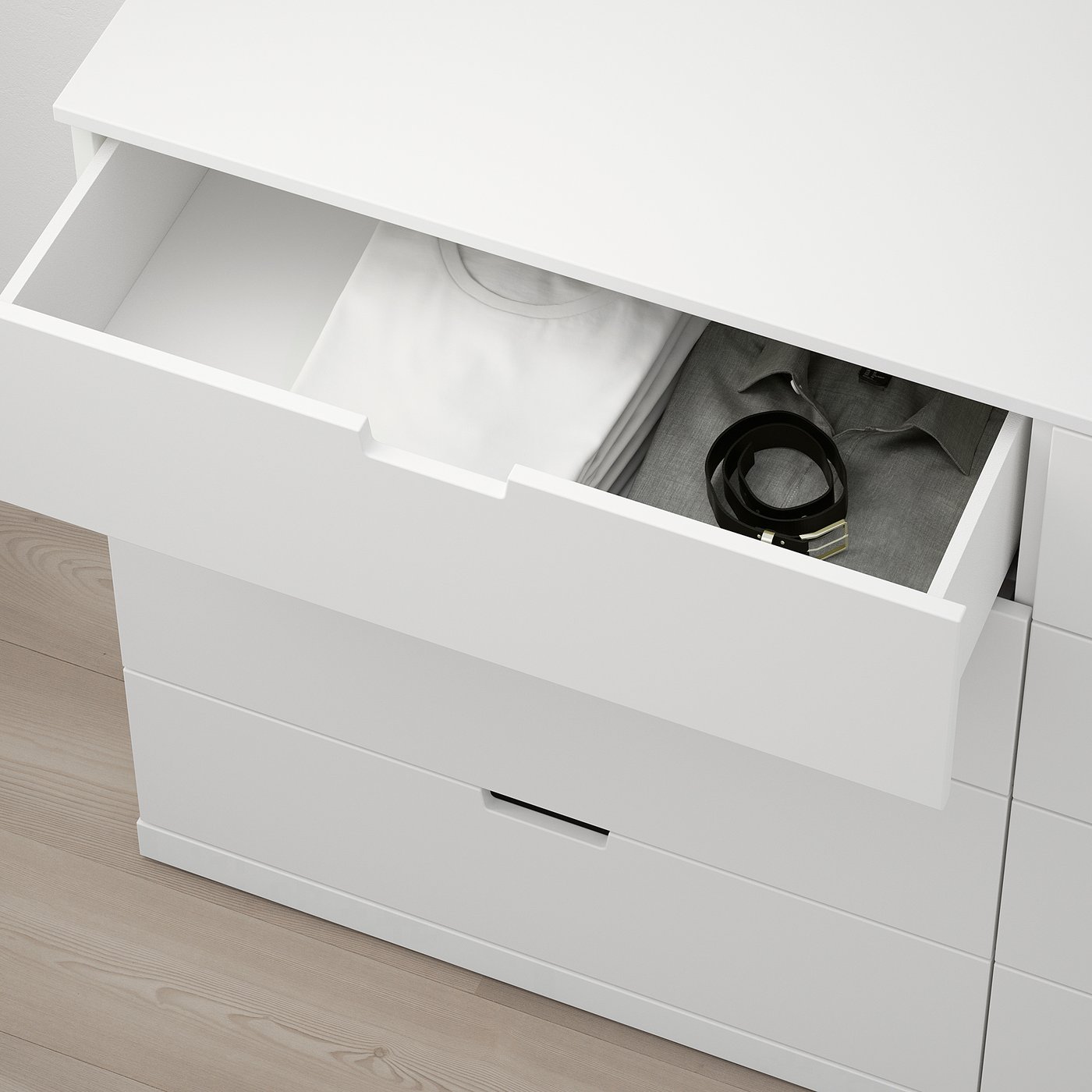 NORDLI ノールドリ チェスト（引き出し×8）, ホワイト, 160x99