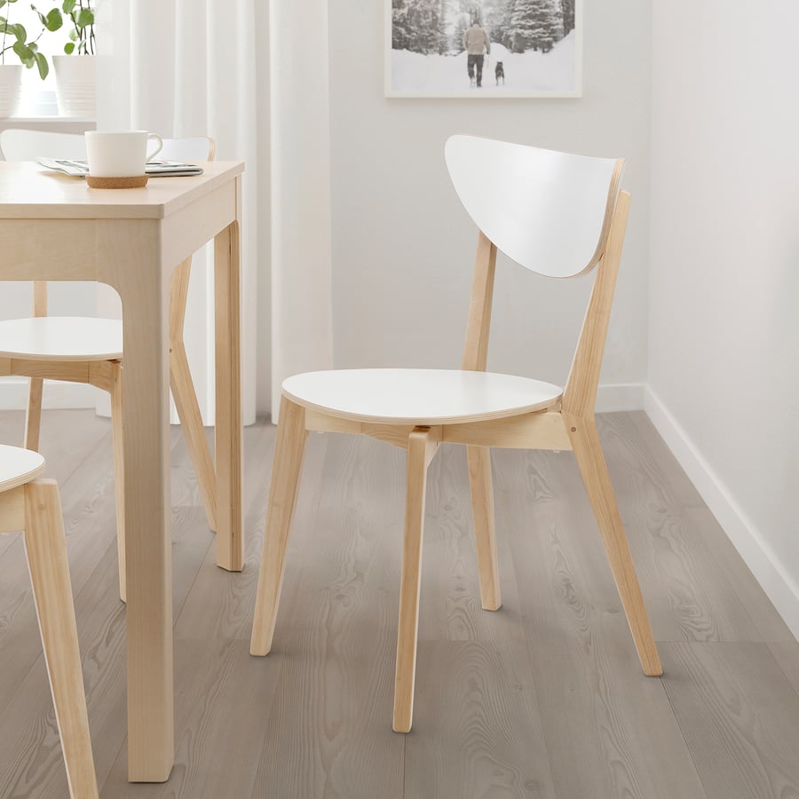 NORDMYRA ノールドミーラ チェア, ホワイト, ゴムノキ - IKEA