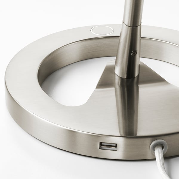 NYFORS ニーフォルス ワークランプ, ニッケルメッキ ホワイト IKEA