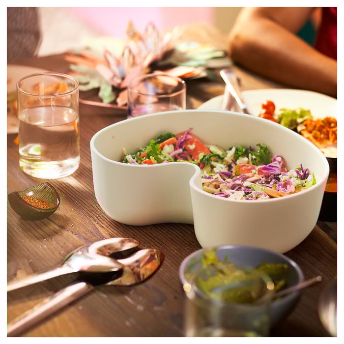 ÖMSESIDIG オムセシーディグ サービングボウル, ホワイト, 28x24 cm IKEA