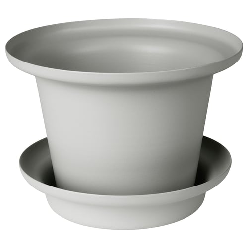 Omtanksam オムテンクサム 植木鉢 受け皿付き ライトグレー 11 Cm Ikea