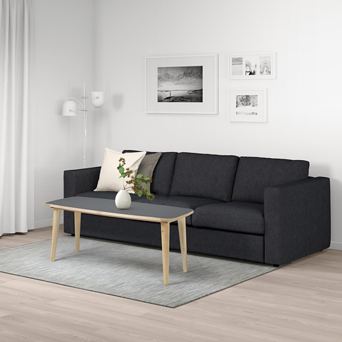 OMTÄNKSAM オムテンクサム コーヒーテーブル/ベンチ - チャコール/バーチ - IKEA