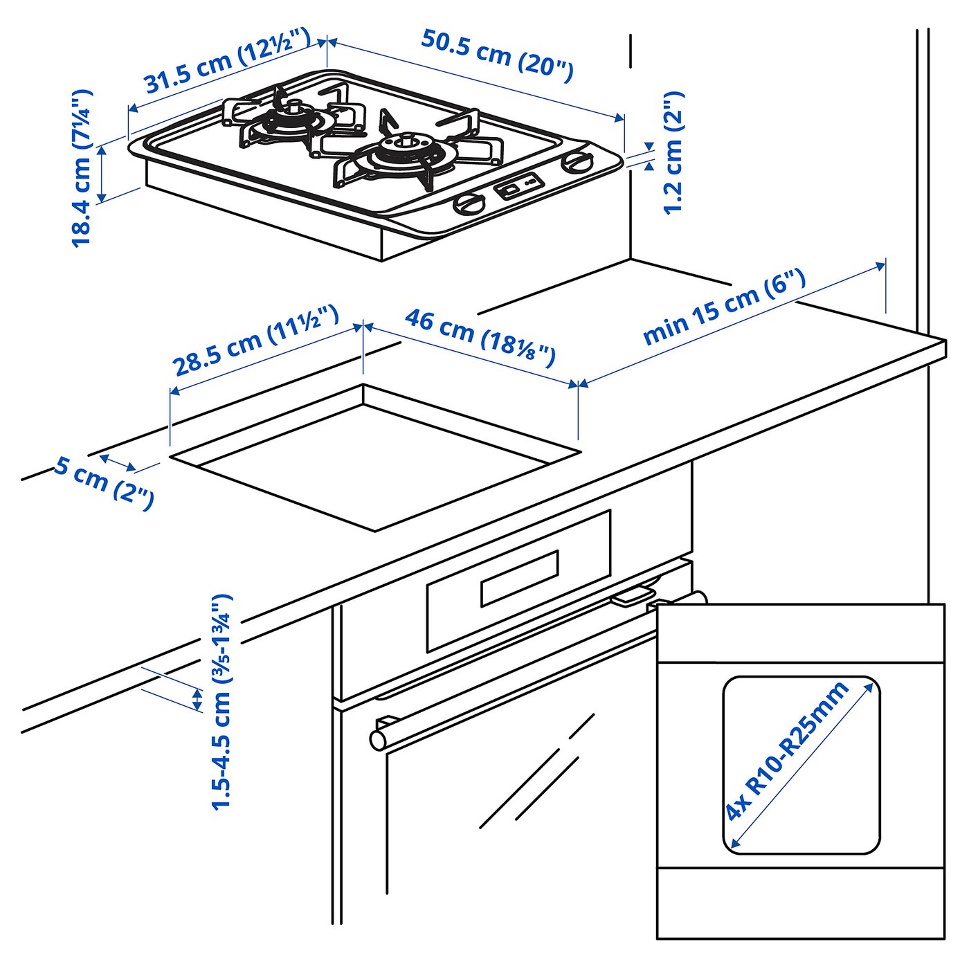OTVUNGEN オトゥヴンゲン LPGガスコンロ, 32 cm - IKEA