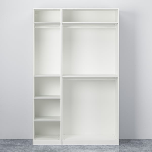 PAX パックス / FORSAND フォルサンド ワードローブコンビネーション, ホワイト/ホワイト, 150x60x236 cm