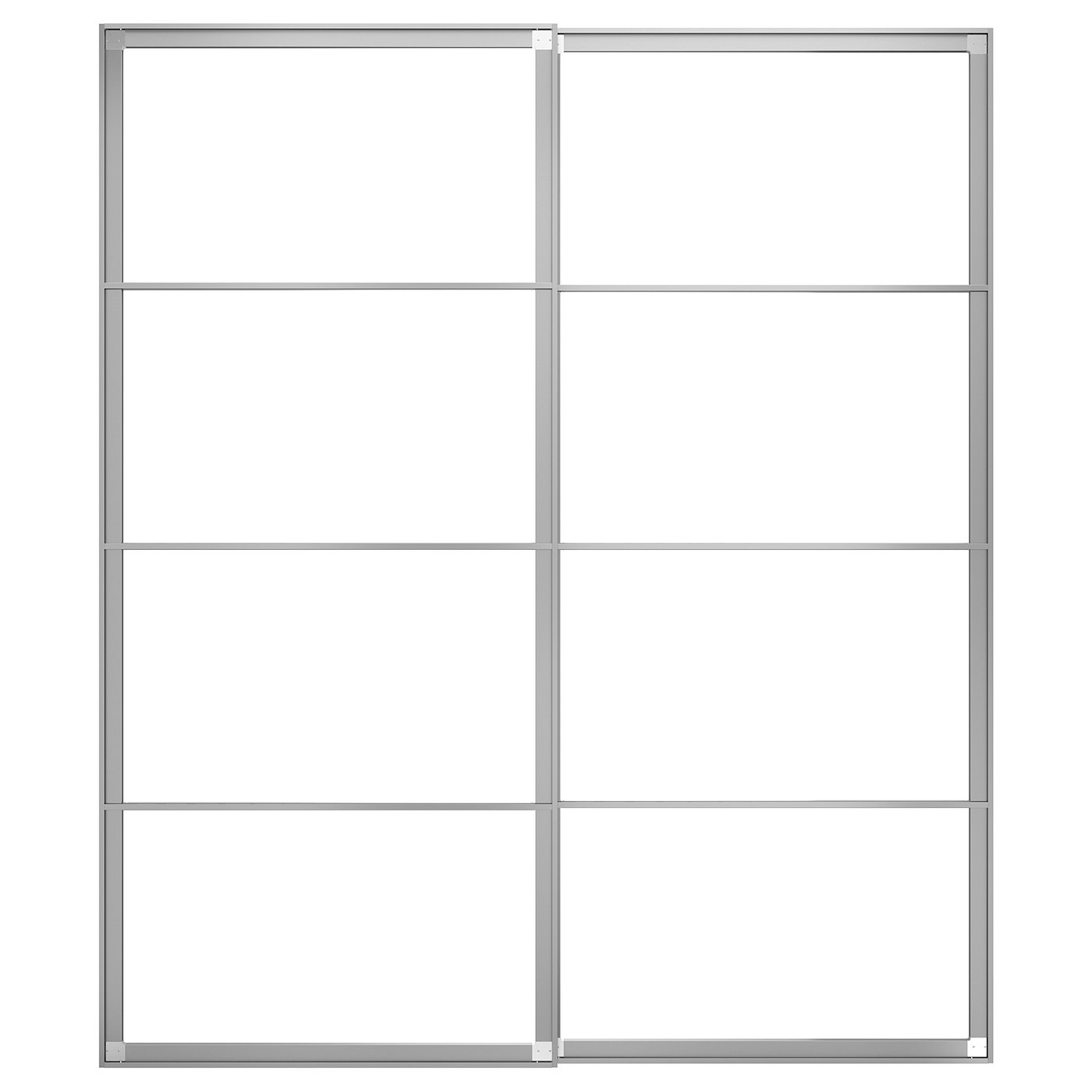 PAX パックス 引き戸用アルミ枠 レール付き, アルミニウム, 200x236 cm