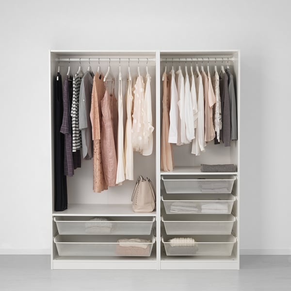 Pax パックス ワードローブ ホワイト ヴィーカネス ヴィーケダール Ikea