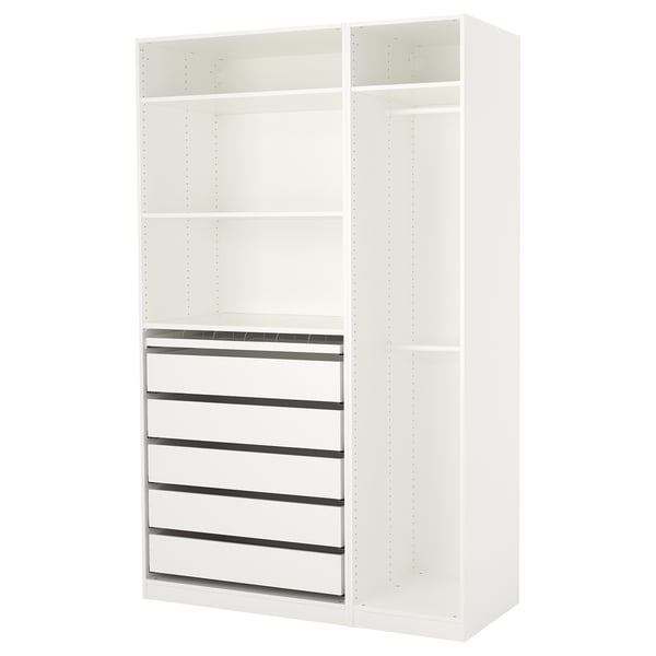 PAX パックス ワードローブ, ホワイト, 150x58x236 cm