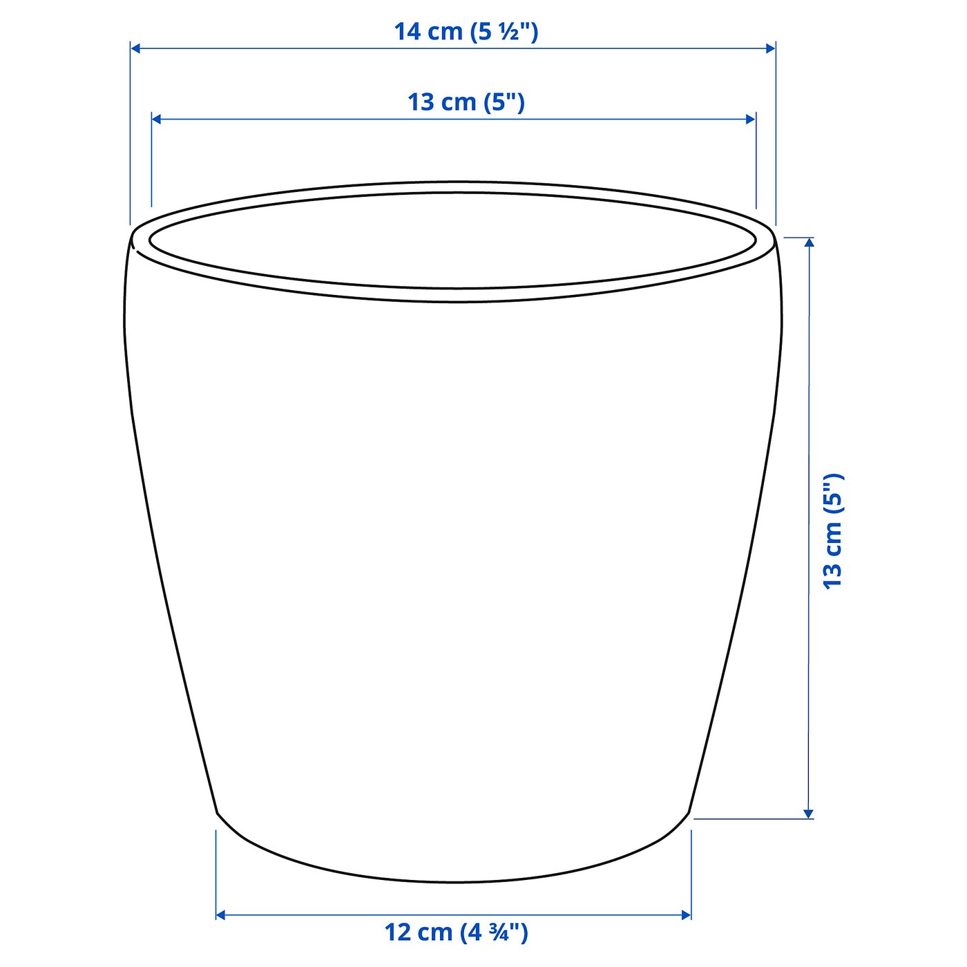 PERSILLADE ペルスィラデ 鉢カバー, ダークグレー, 12 cm - IKEA