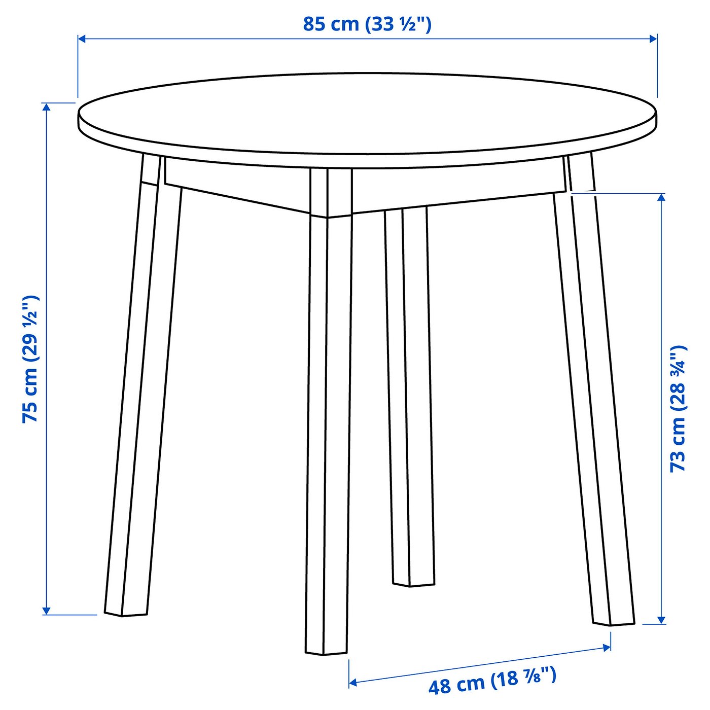 PINNTORP ピントルプ テーブル, ライトブラウンステイン/ブラック