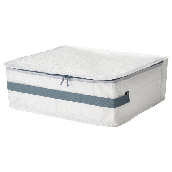 Plugghast プルッグヘスト 収納ケース 模様入り ホワイト 透明 55x49x19 Cm Ikea