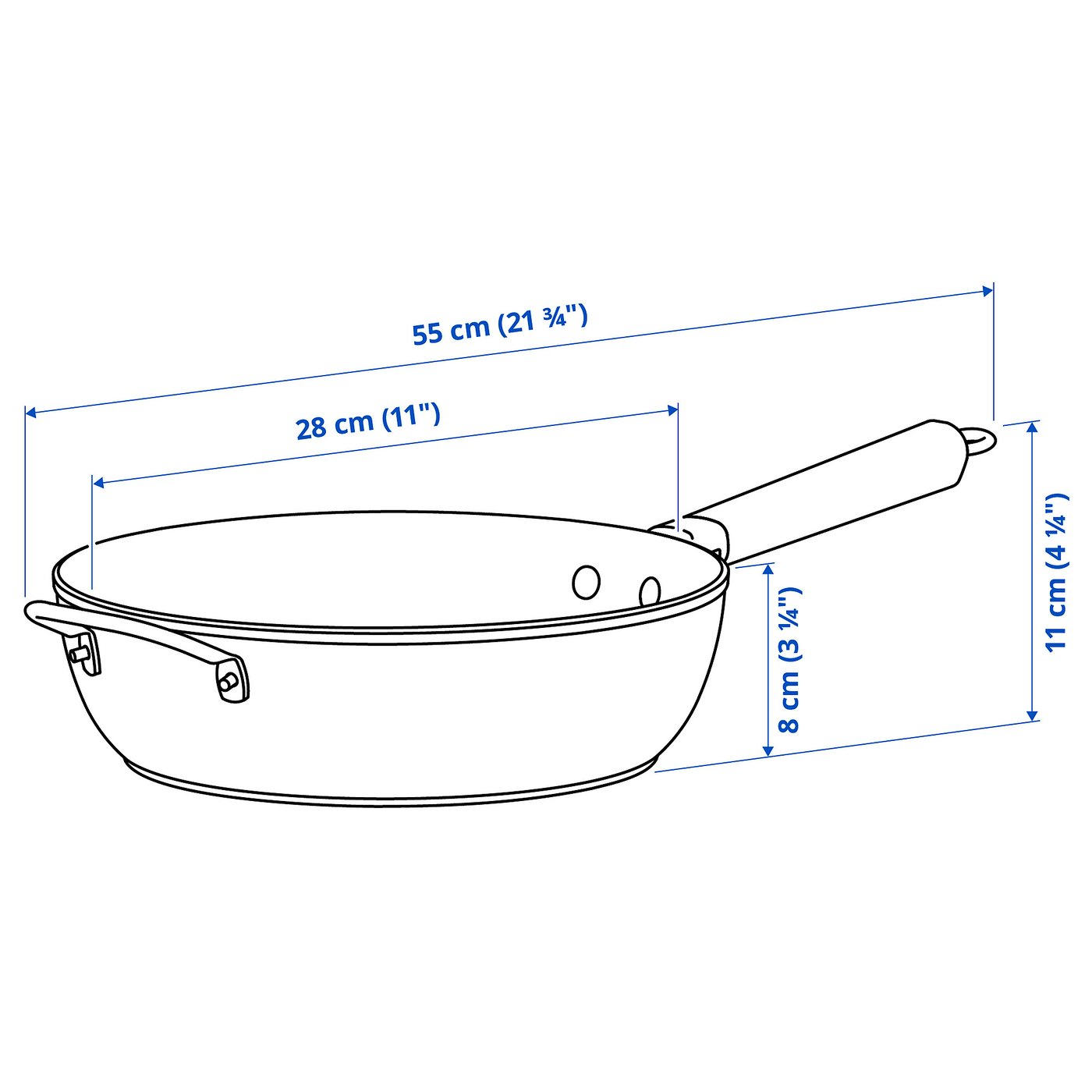 PUCKELLAX プッケラックス フライパン, こびりつき防止加工, 28 cm - IKEA