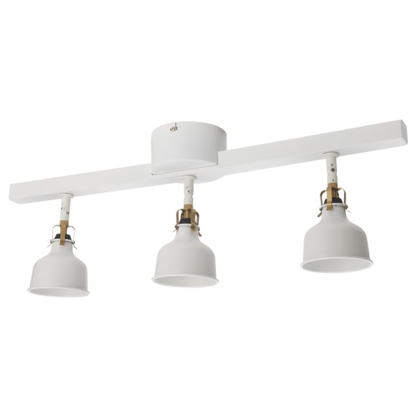 RANARP ラーナルプ シーリングトラック スポットライト3個, オフホワイト ホワイト IKEA