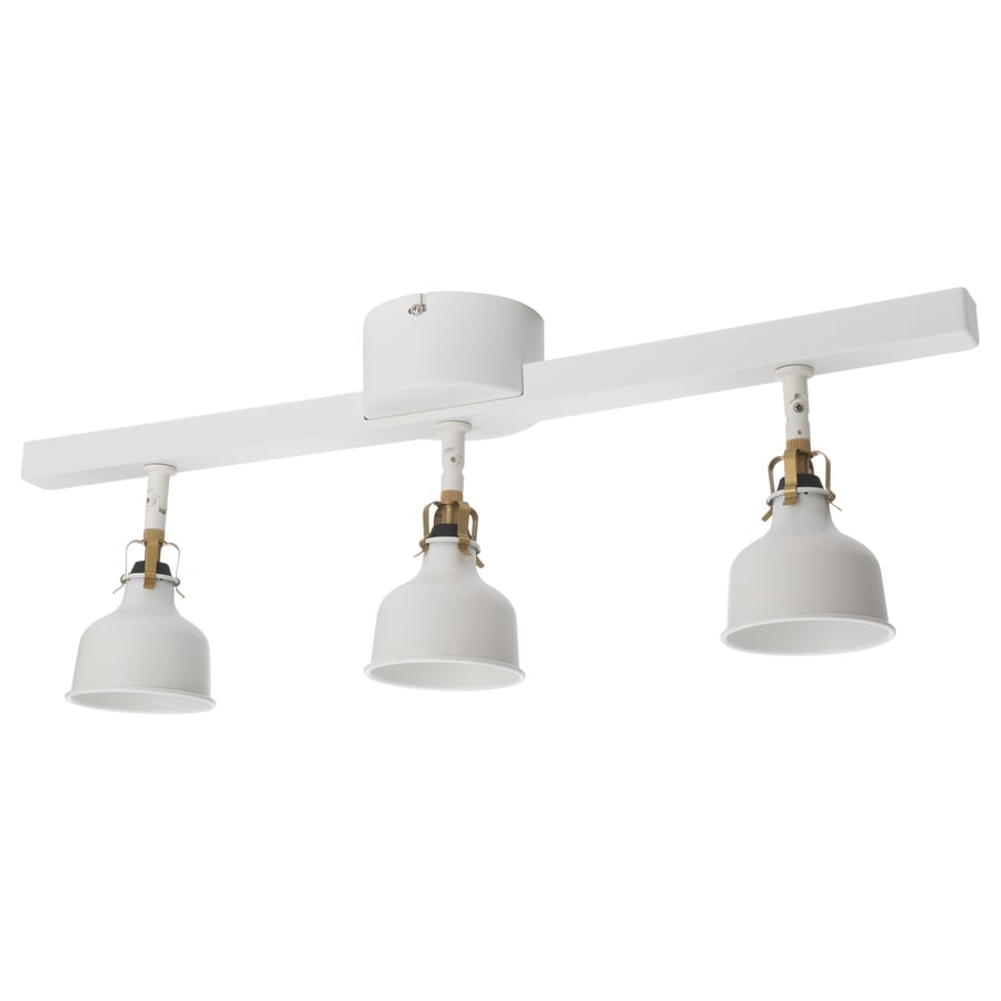 RANARP ラーナルプ シーリングトラック スポットライト3個, オフホワイト ホワイト IKEA