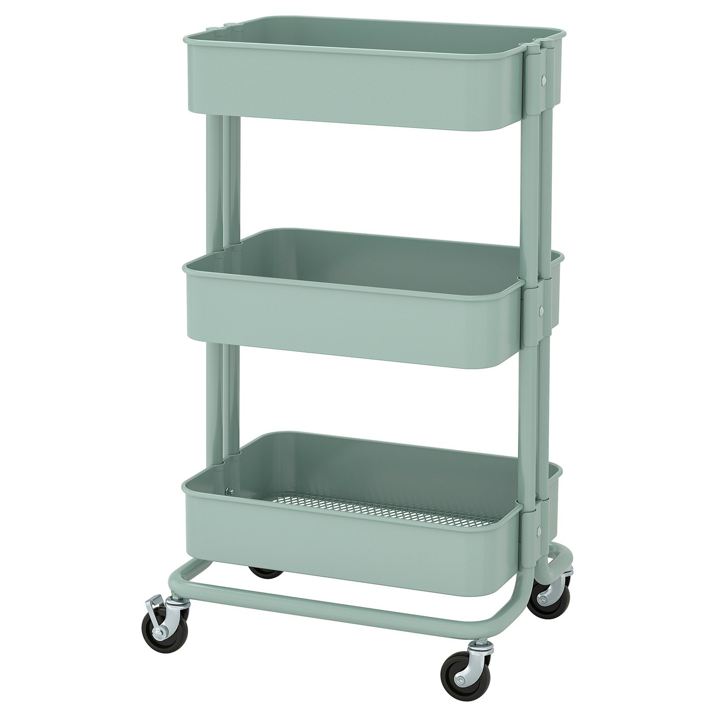 RÅSKOG ロースコグ ワゴン, グレーグリーン, 35x45x77 cm - IKEA