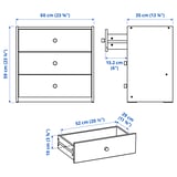 RAST ラスト チェスト（引き出し×3）, パイン材, 60x35x59 cm - IKEA