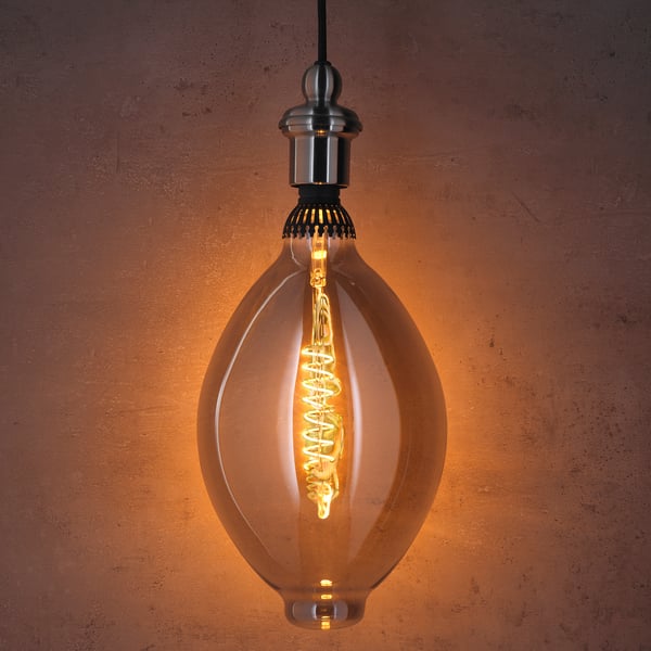 Rollsbo ロルスボ Led電球 E26 0ルーメン 調光可能 風船形 グレーガラス 180 Mm Ikea