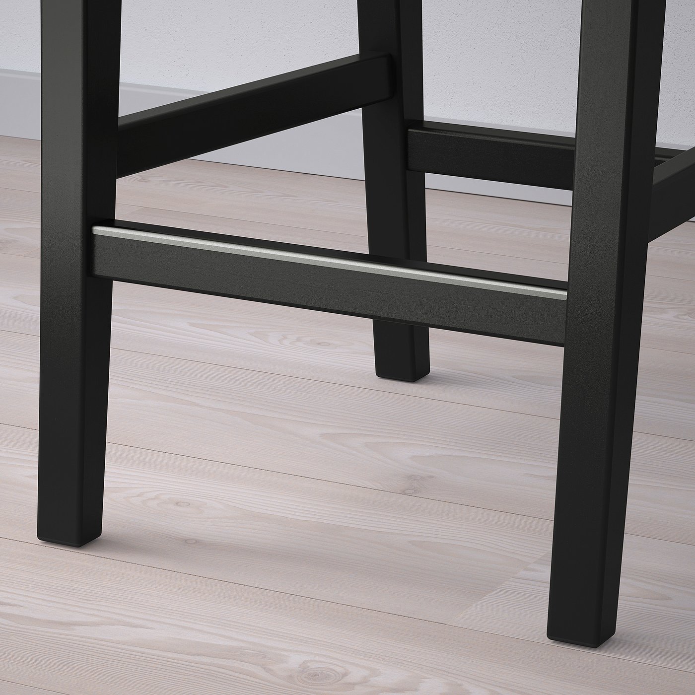IKEA、ROSENTORP ローセントルプ ブラック木製長方形デスク ROSENTORP ローセントルプ カウンターチェア 背もたれ付き, カウンター