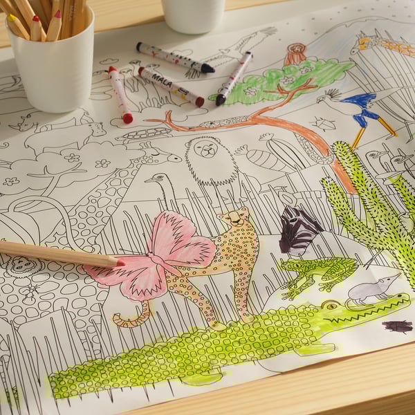 SANDLÖPARE サンドローパレ ぬり絵ロール紙, サバンナ, 10 m