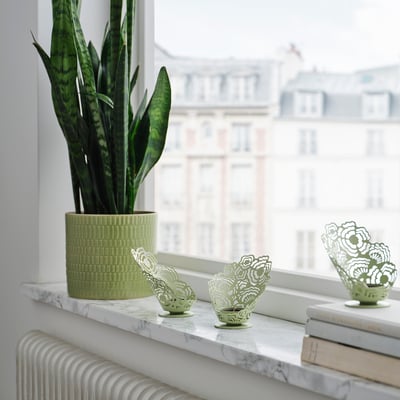 SILKESTRÄD シルケストレード ティーライトホルダー, ライトグリーン, 11 cm