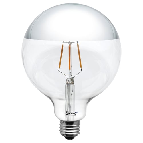 Sillbo スィルボー Led電球 E26 370ルーメン 球形 ミラートップ シルバーカラー 125 Mm Ikea