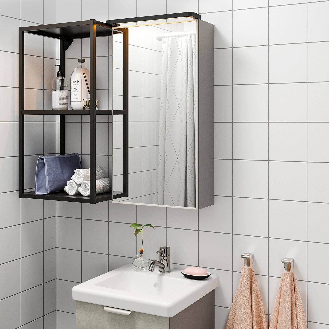 IKEA イケア SILVERAN スィルヴェローン 収納ベンチ バスルーム